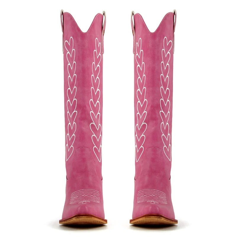 Boho Wanderlust Embroidered Tall Cowgirl Boots