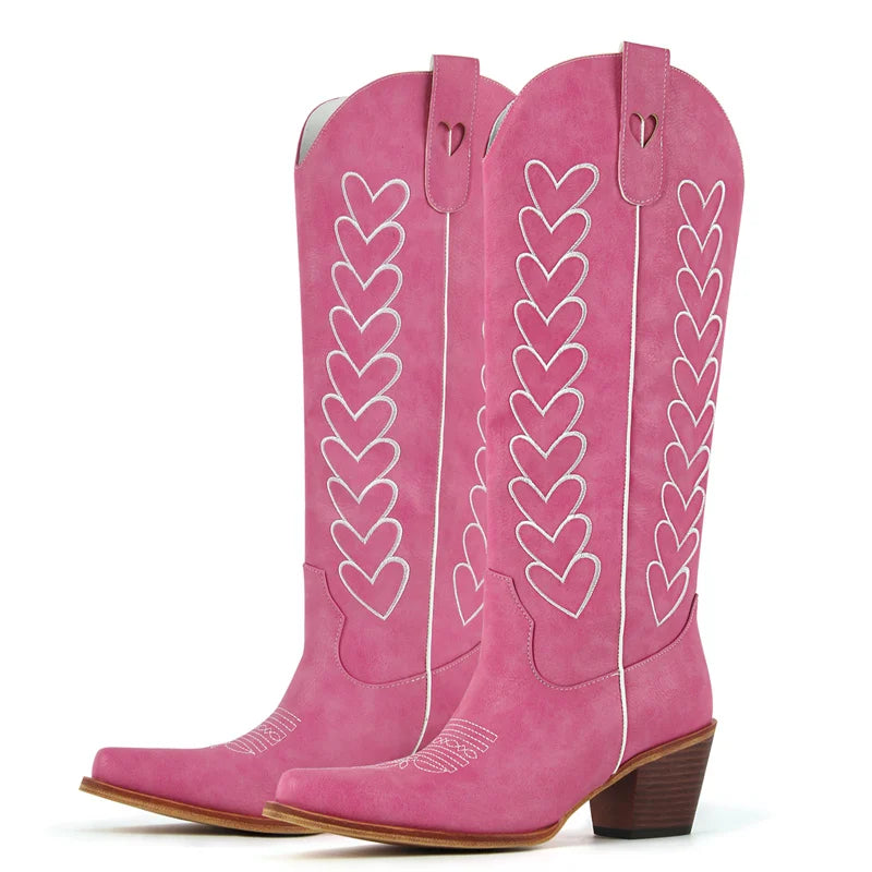 Boho Wanderlust Embroidered Tall Cowgirl Boots