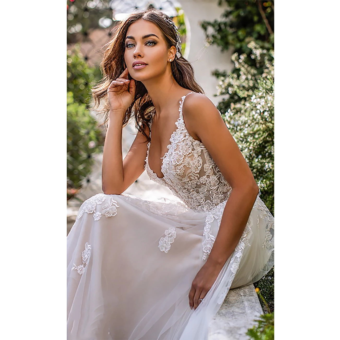 Boho Princess Tulle Wedding Dress