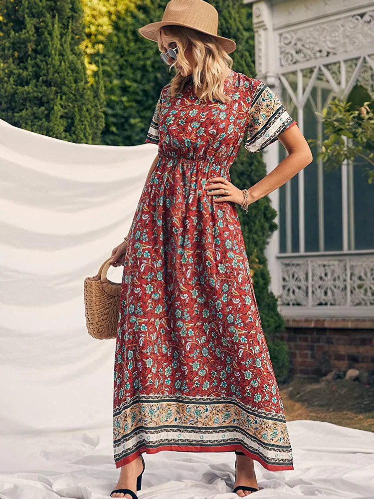 Amalia Boho Breeze Maxi Dress