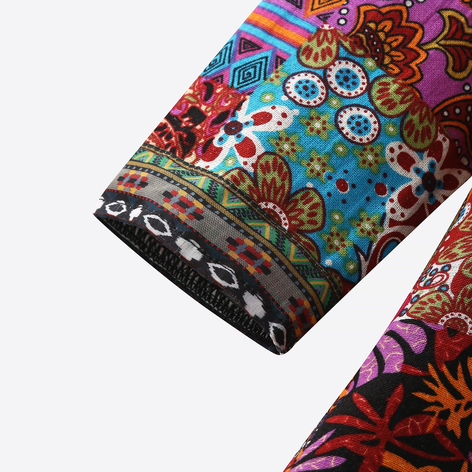 Boho Patchwork Print Jacket