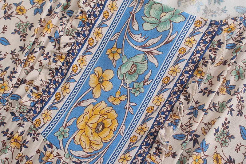Sundown Serenade Floral Maxi Dress - Boho Dream