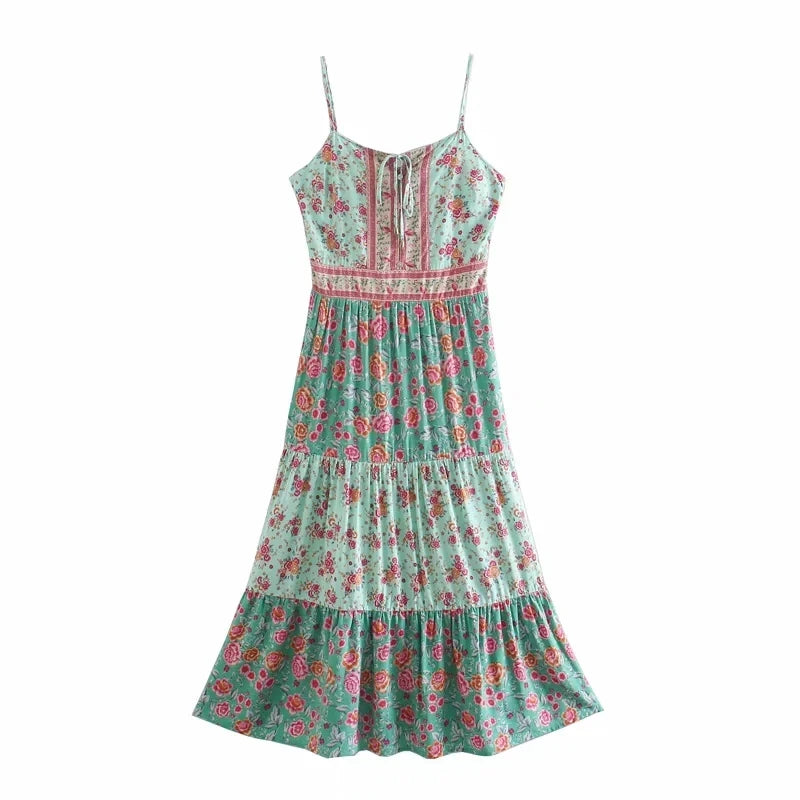 Floral Patchwork Maxi Dress