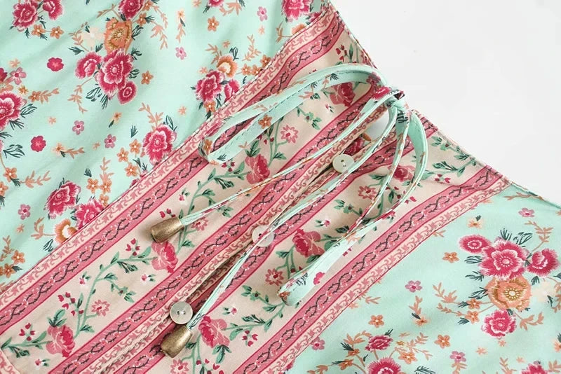 Floral Patchwork Maxi Dress