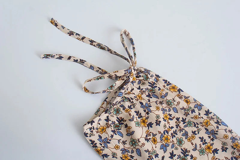 Prairie Bloom Boho Midi Dress - Vintage Floral Charm