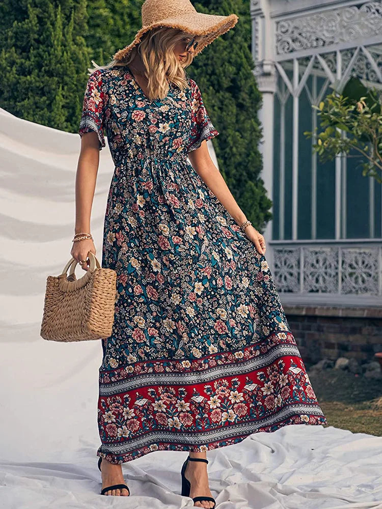 Amalia Boho Breeze Maxi Dress
