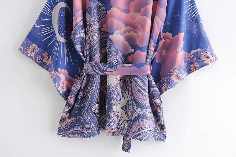 Cosmic Dreamer Celestial Print Kimono