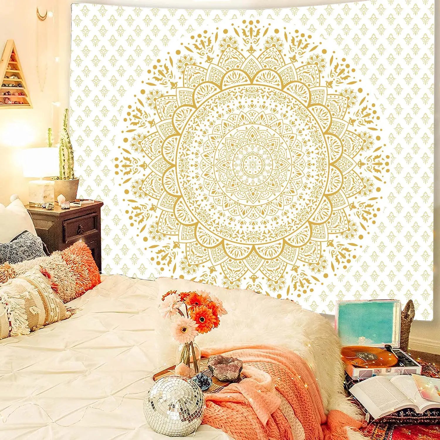 🌀 Boho Mandala & Elephant Wall Tapestry – Spiritual Vibes, Statement Walls
