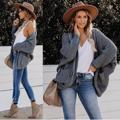 Cozy Slouch Knit Boho Cardigan