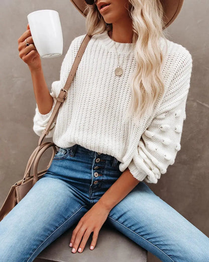 Chic Cable Knit Pullover Sweater
