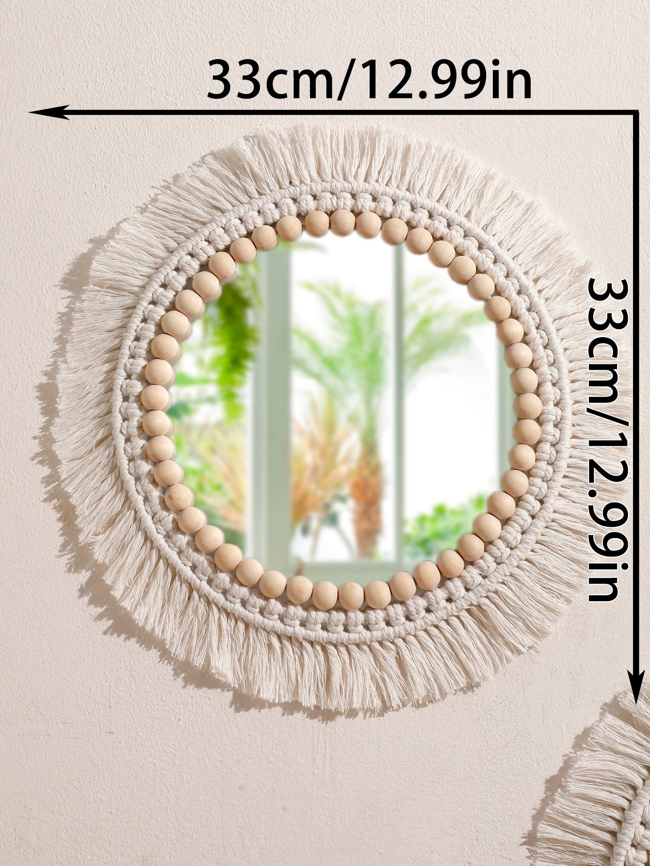 Sunbeam Boho Macrame Mirrors - Woven Wall Accents