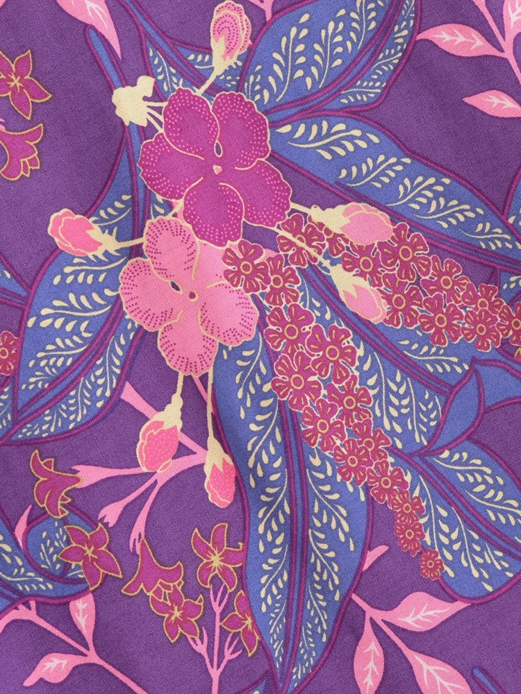 Purple Feather Boho Blouse – Button Detail &amp; Flowy Fit