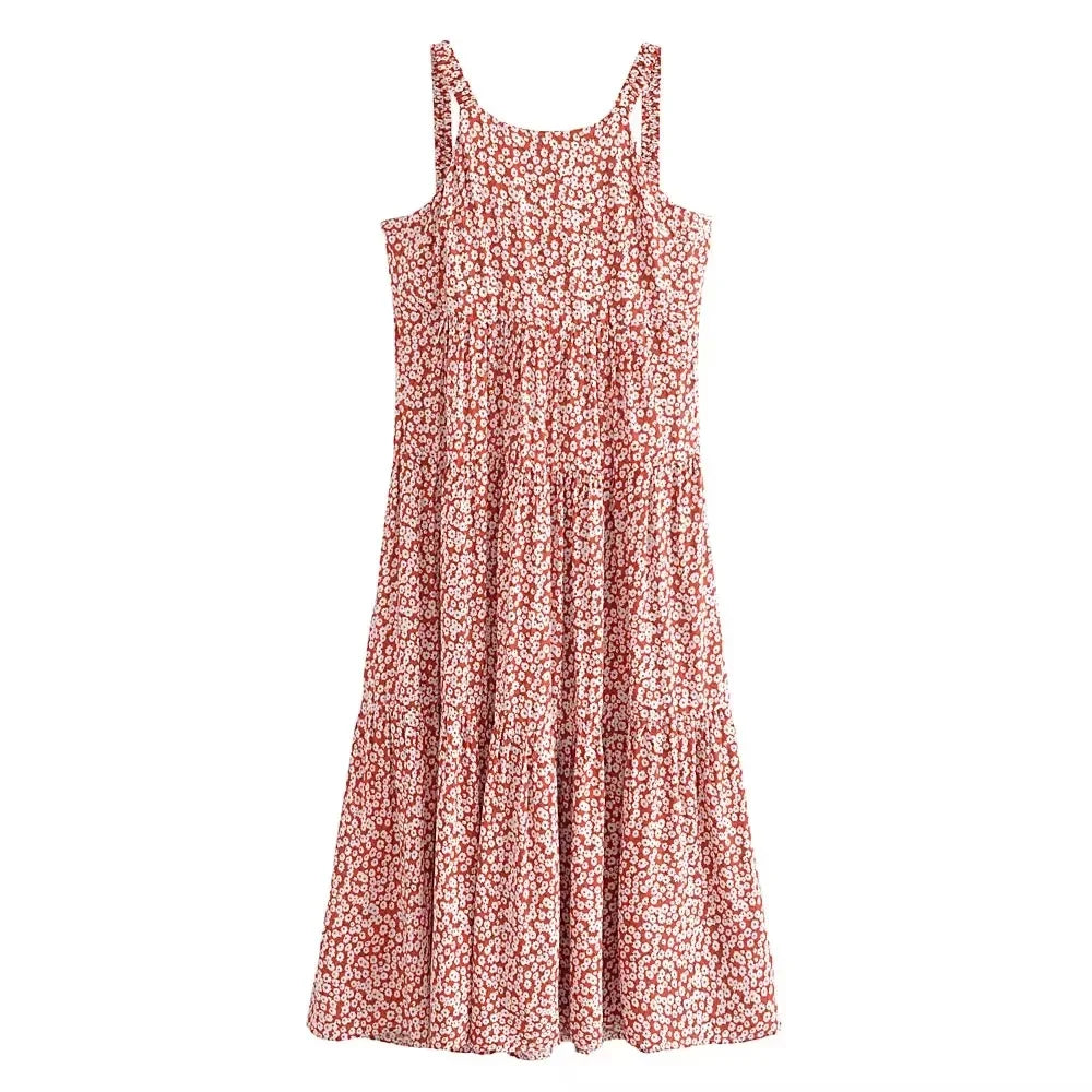 Golden Hour Floral Sundress - Boho Charm