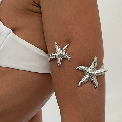 🌟 Boho Goddess Arm Cuff – Starfish & Serpent Styles