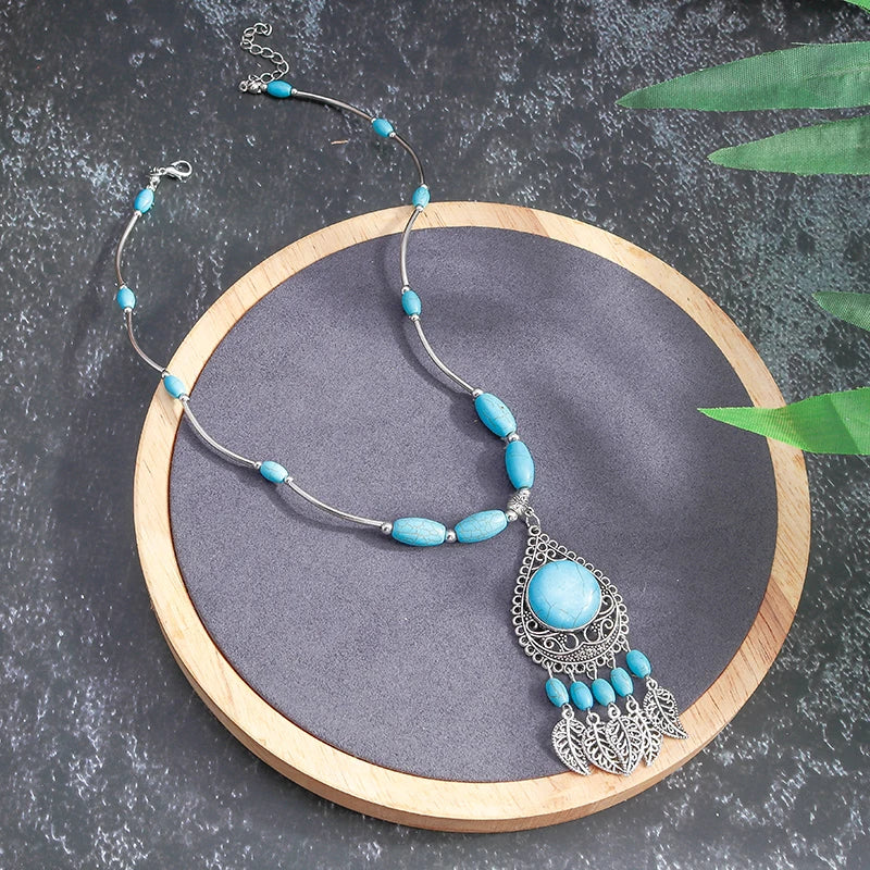 🔷 Boho Turquoise Tribal Necklace Collection – Bold, Beautiful, Free