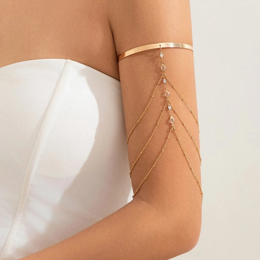 Goddess Chain Drape Arm Cuff – Gold or Silver