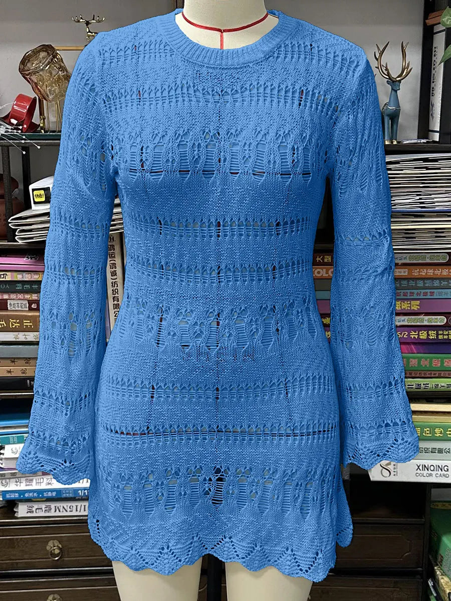 ✨ Boho Crochet Knit Beach Dress