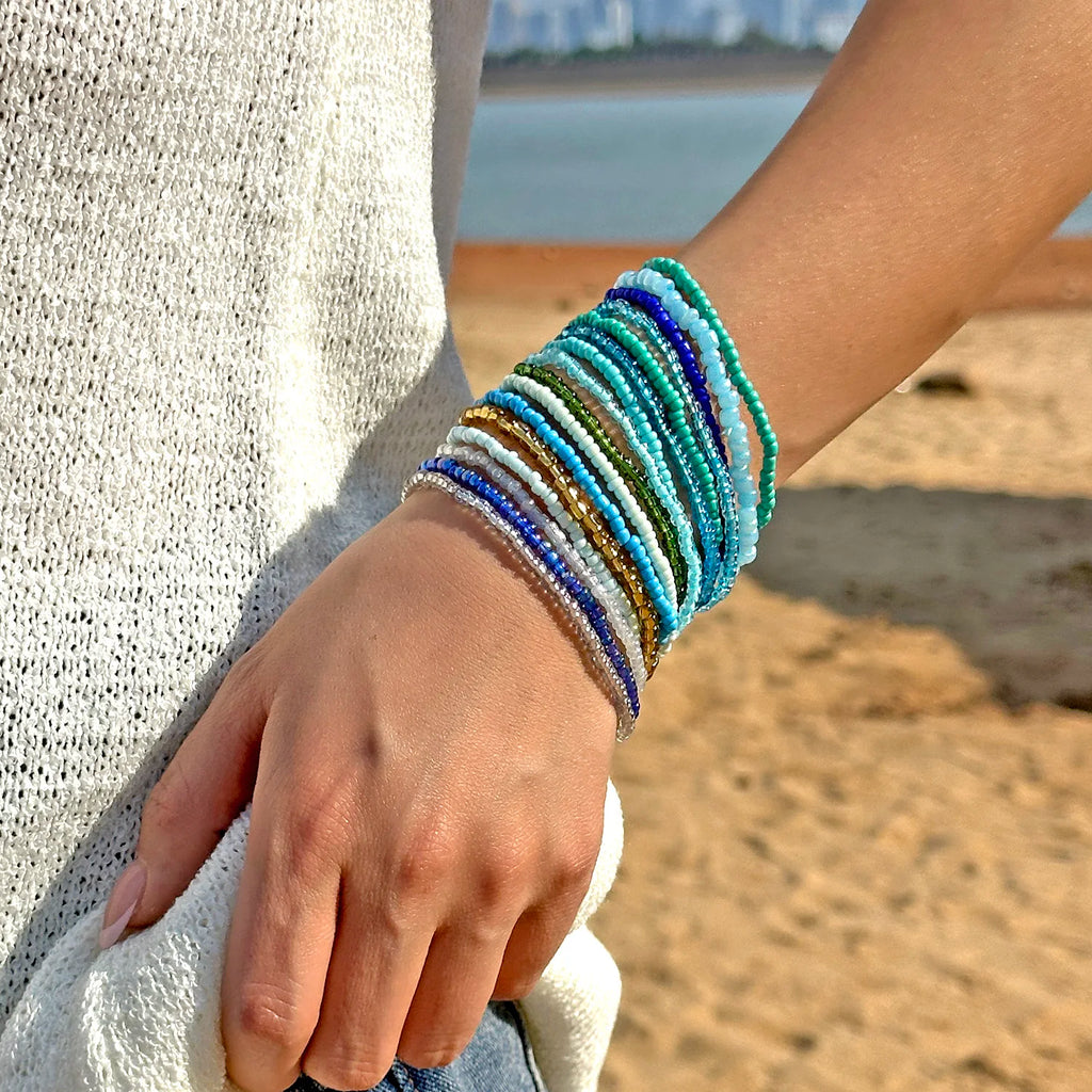 Boho Beaded Wrap Bracelet – Multi-Strand Adjustable Bangle