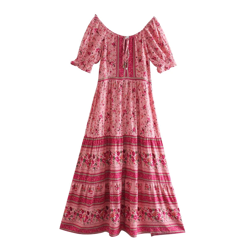 Gypsy Heart Floral Boho Midi/Maxi Dress
