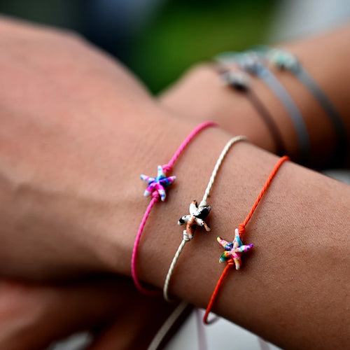 6-Piece Boho Starfish Friendship Bracelet Set