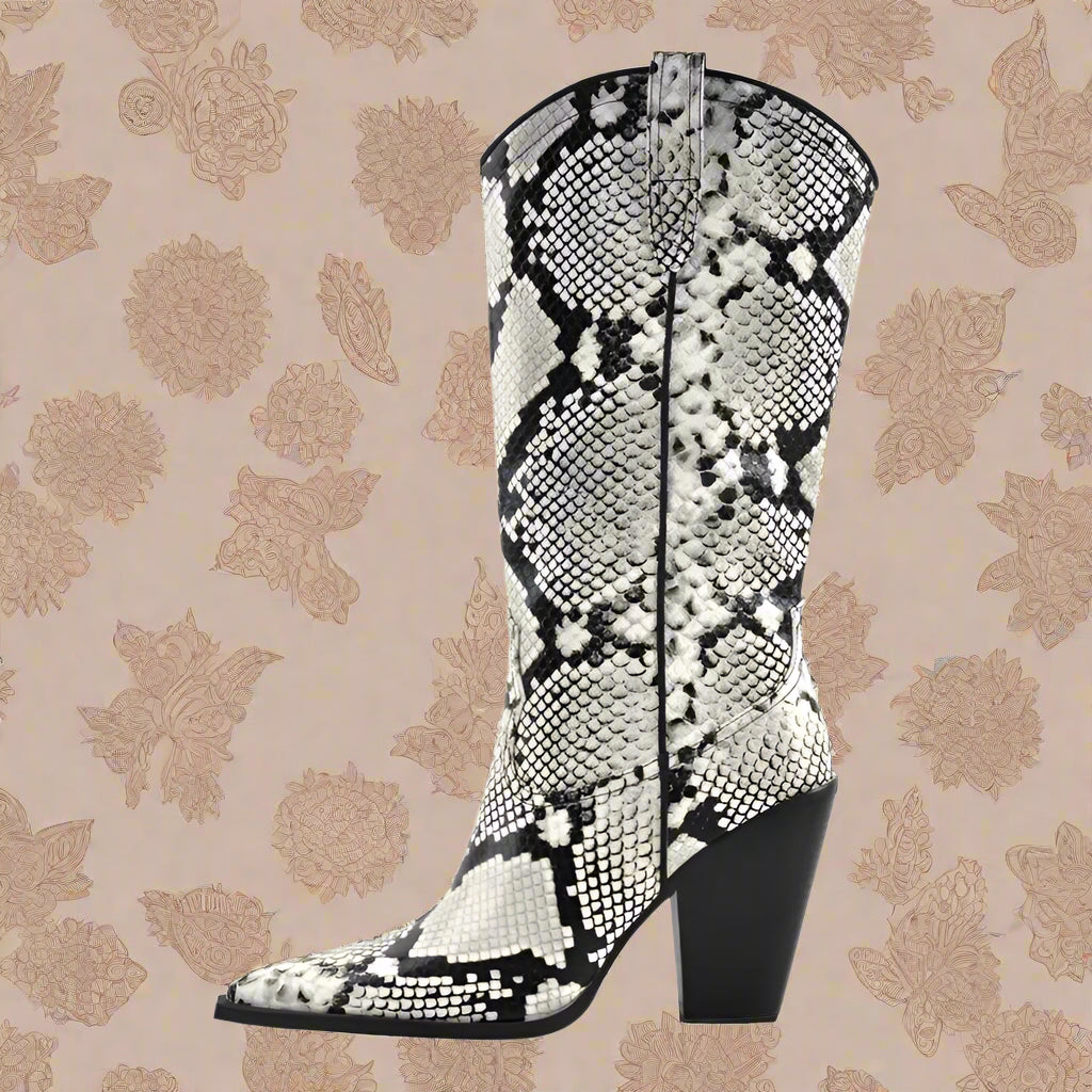 🐍 Boho Wild Soul Snakeskin Western Boots