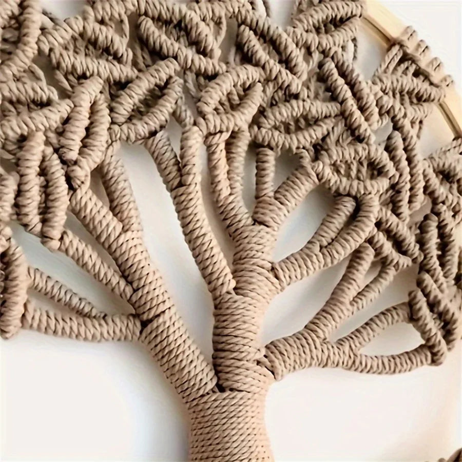 Tree of Life Macrame Wall Hanging – Large Boho Dreamcatcher Decor
