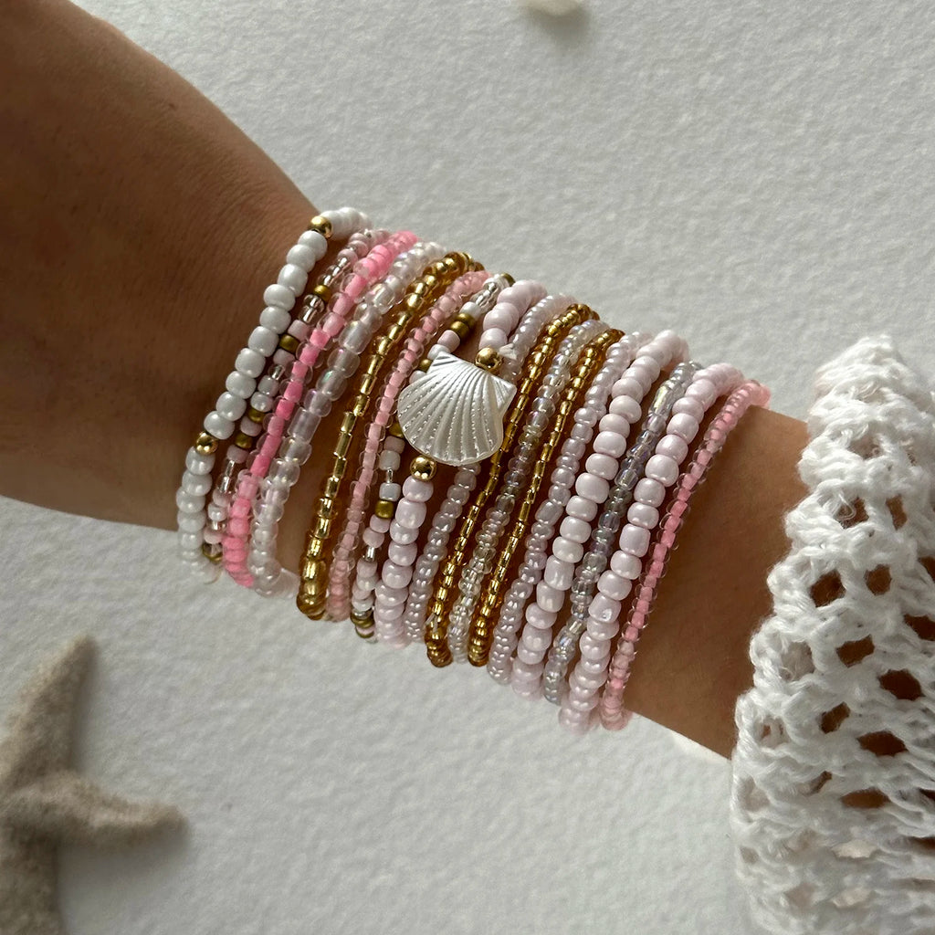 Boho Beaded Wrap Bracelet – Multi-Strand Adjustable Bangle