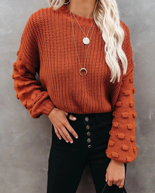 Chic Cable Knit Pullover Sweater