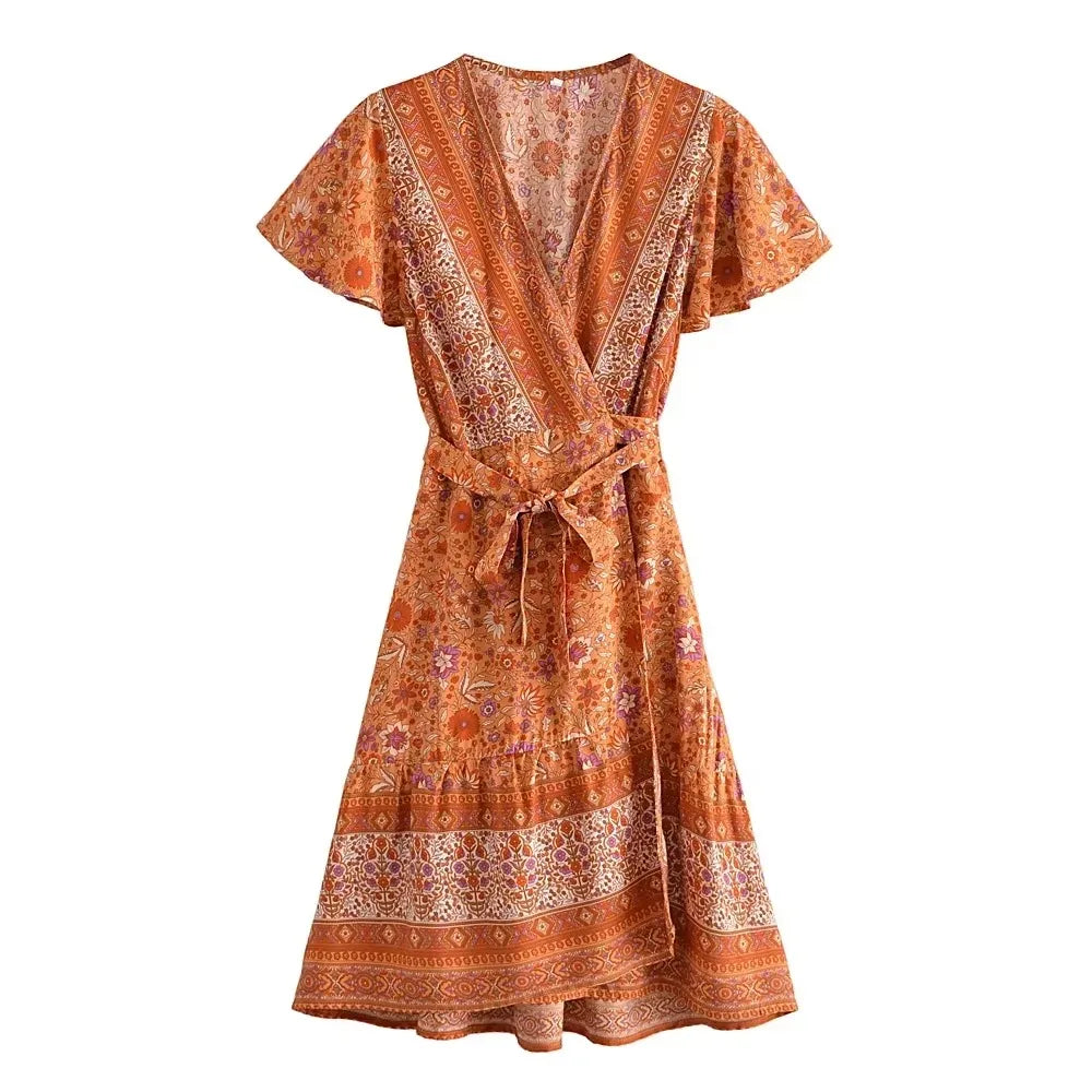 Sun Chaser Floral Boho Mini Dress