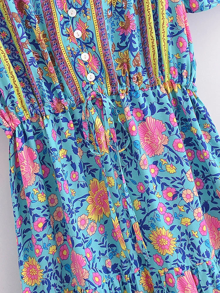 Boho Breeze Floral Maxi Dress