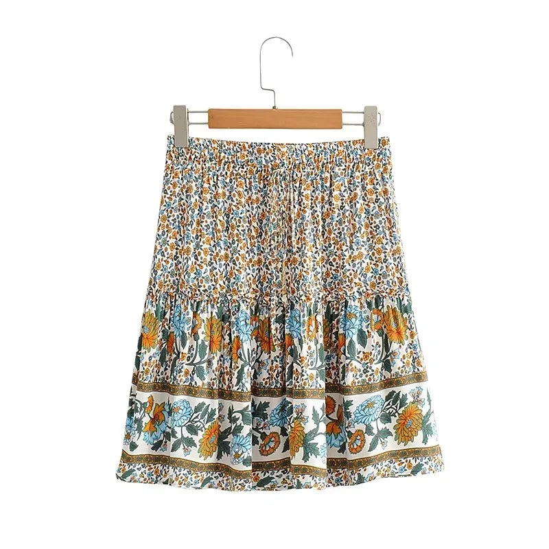 Boho Bliss Smocked Crop Top & Skirt Set