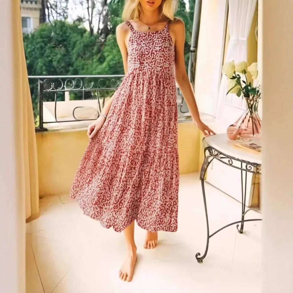 Golden Hour Floral Sundress - Boho Charm