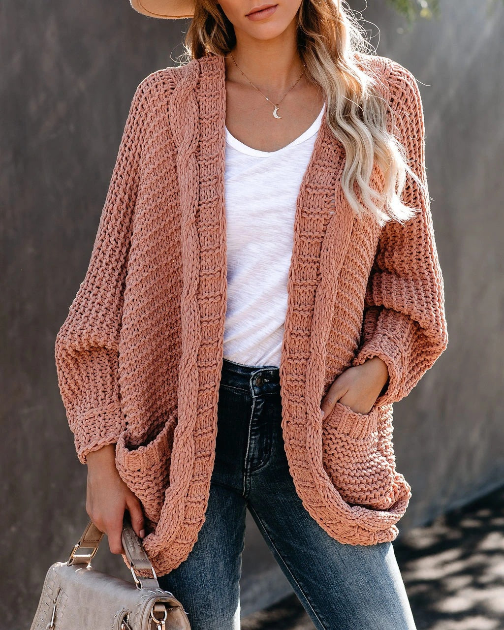 Cozy Slouch Knit Boho Cardigan