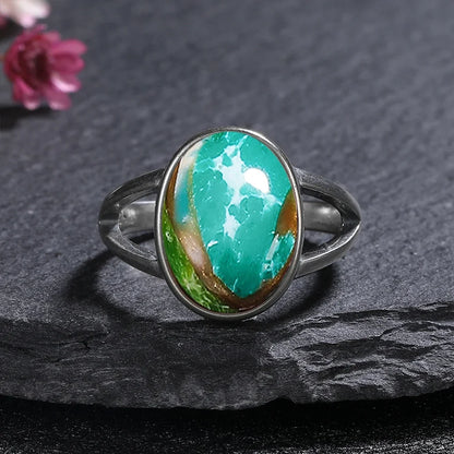 ✨ Boho Gemstone Rings – 925 Sterling Silver (Sizes 5–12)