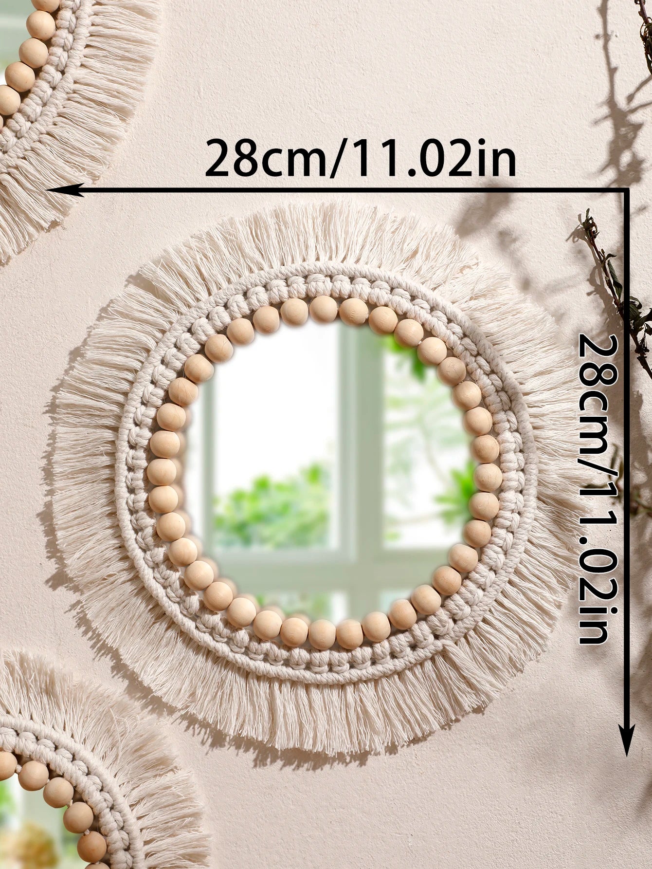 Sunbeam Boho Macrame Mirrors - Woven Wall Accents