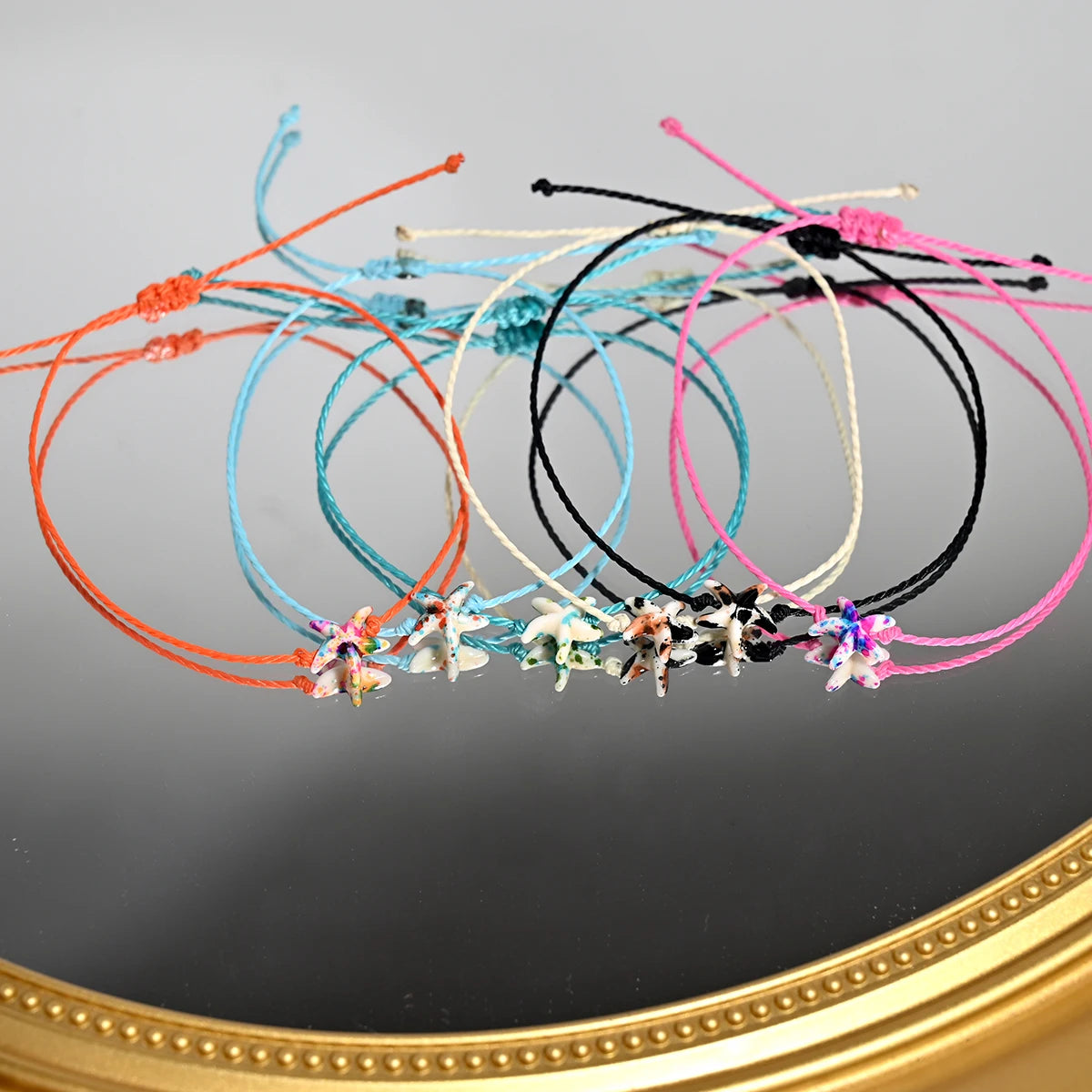 6-Piece Boho Starfish Friendship Bracelet Set