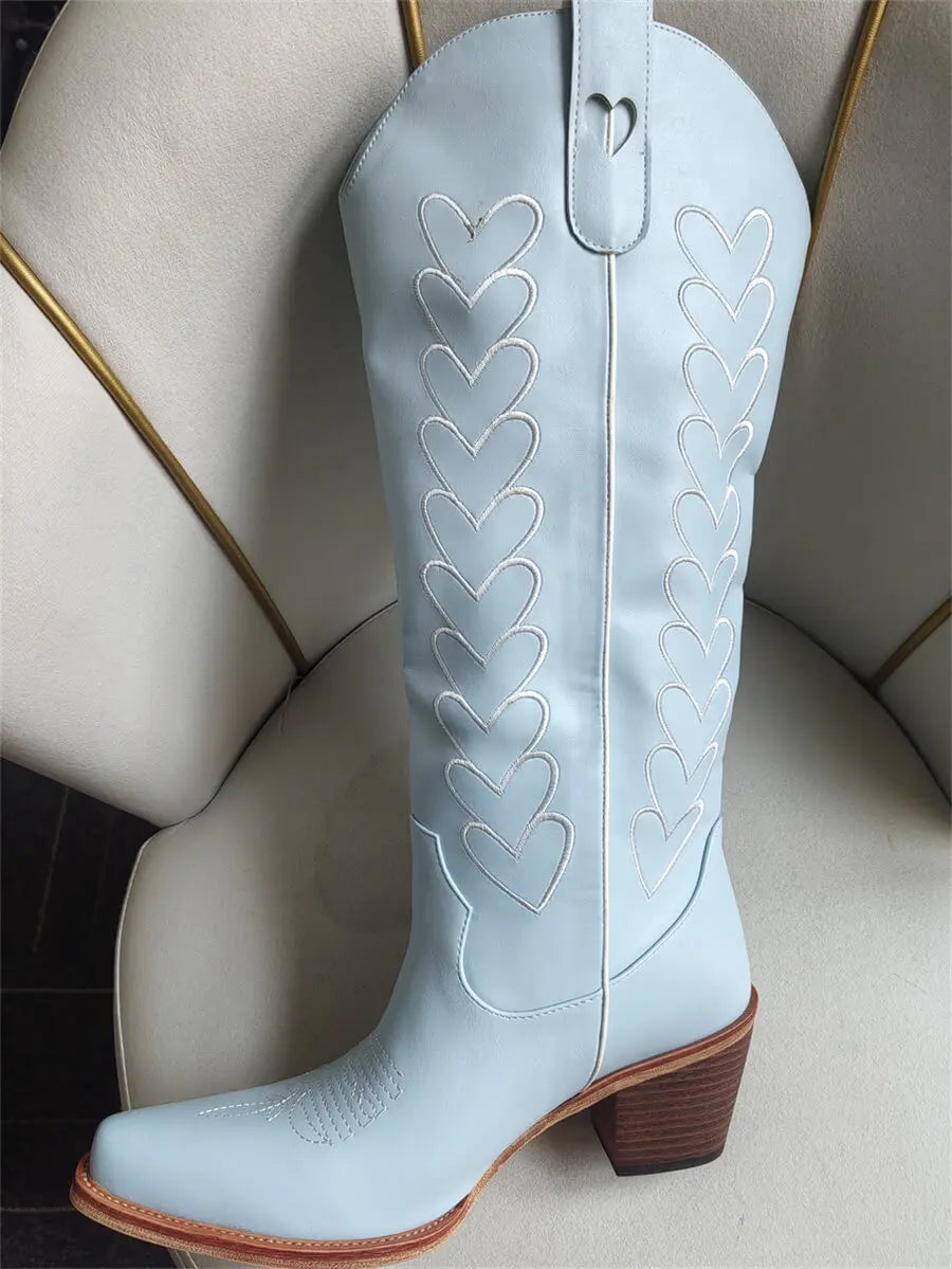 Boho Wanderlust Embroidered Tall Cowgirl Boots