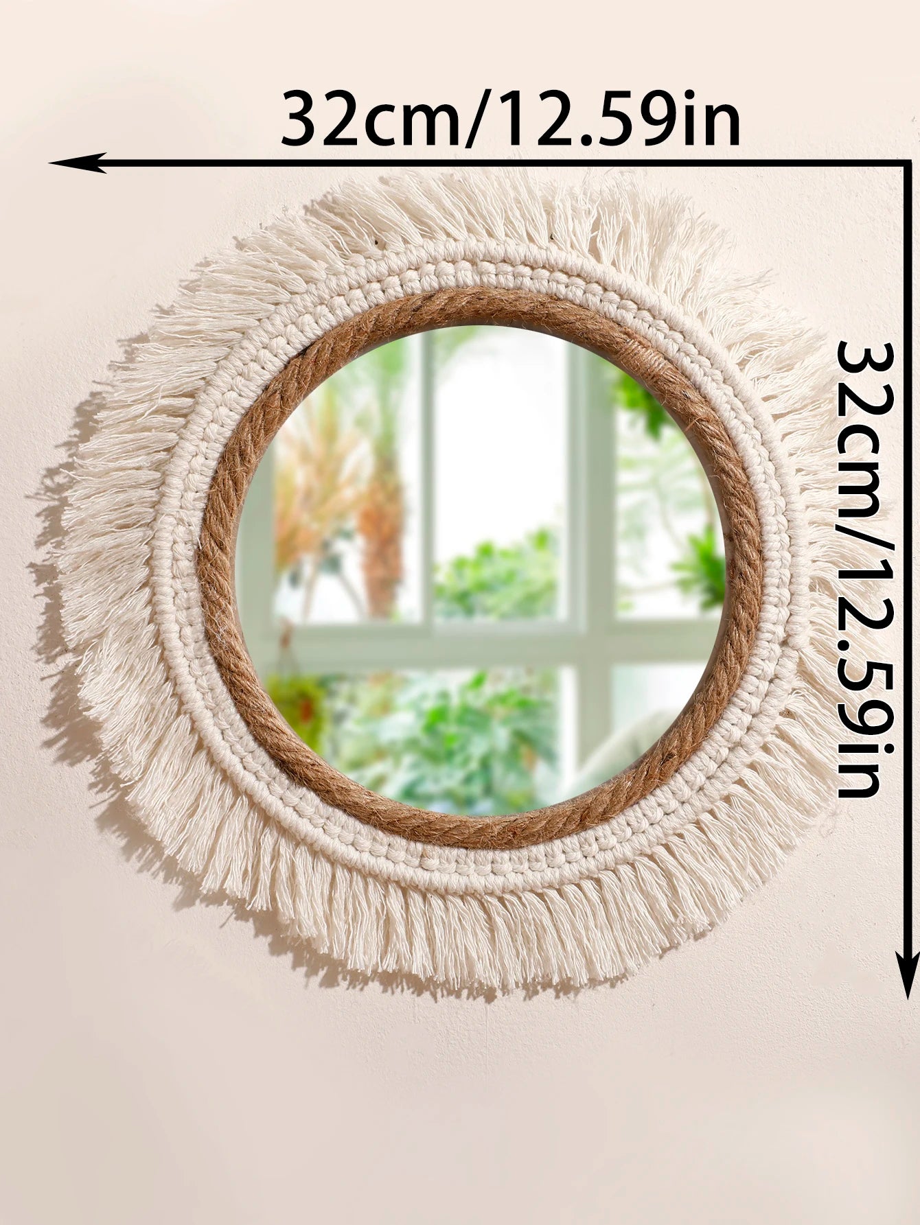 Sunbeam Boho Macrame Mirrors - Woven Wall Accents