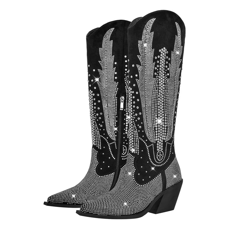✨ Rhinestone Glam Western Boots