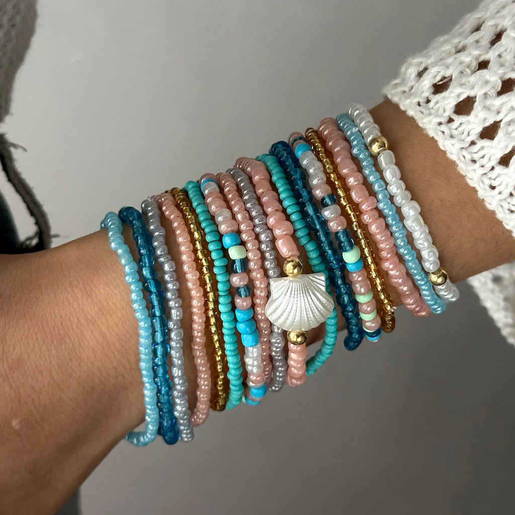 Boho Beaded Wrap Bracelet – Multi-Strand Adjustable Bangle