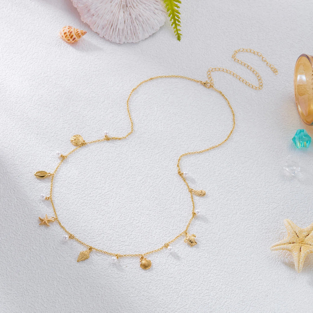 Boho Belly Chain – Gold Body Jewelry with Shells & Charms