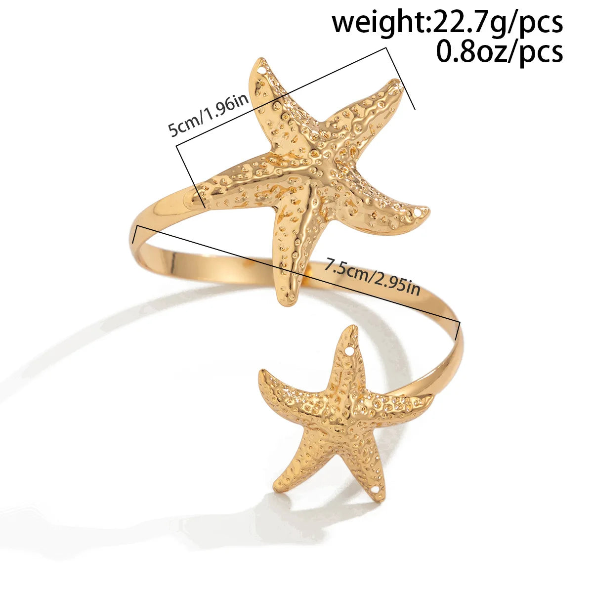 🌟 Boho Goddess Arm Cuff – Starfish & Serpent Styles