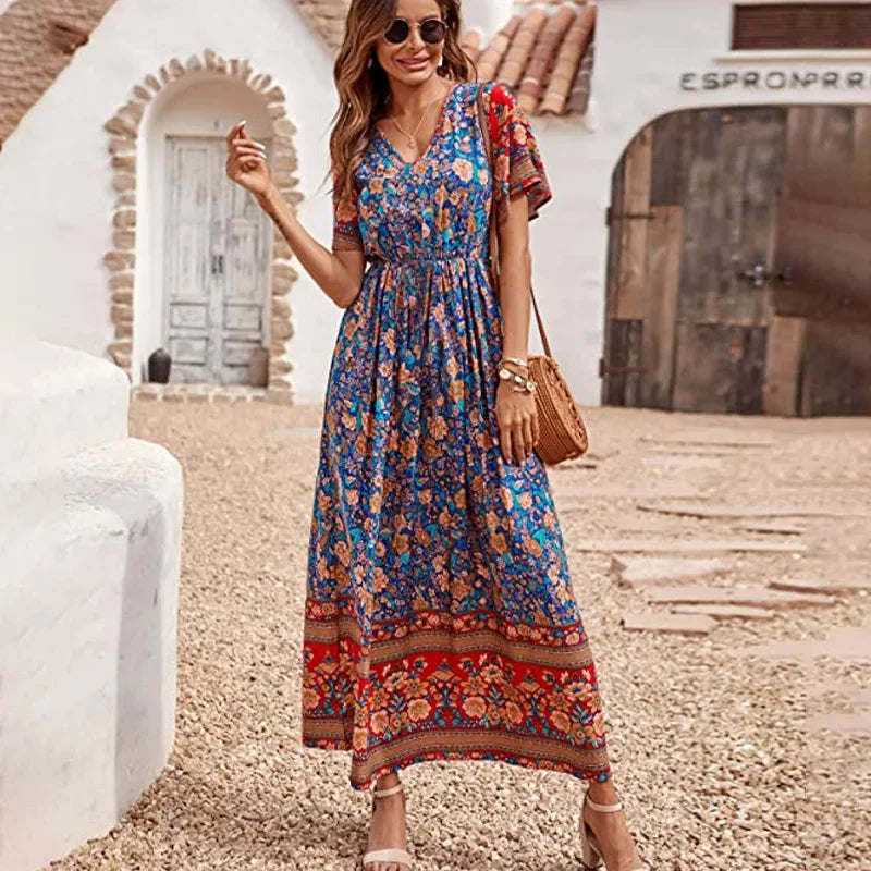 Amalia Boho Breeze Maxi Dress