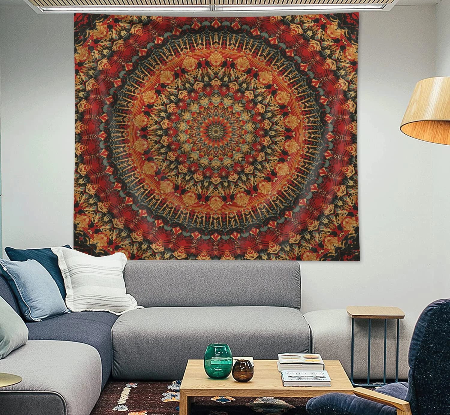 🌀 Boho Mandala & Elephant Wall Tapestry – Spiritual Vibes, Statement Walls