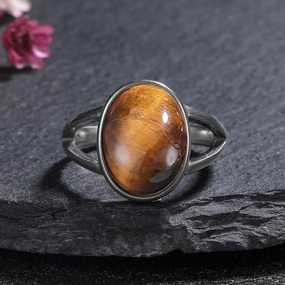 ✨ Boho Gemstone Rings – 925 Sterling Silver (Sizes 5–12)