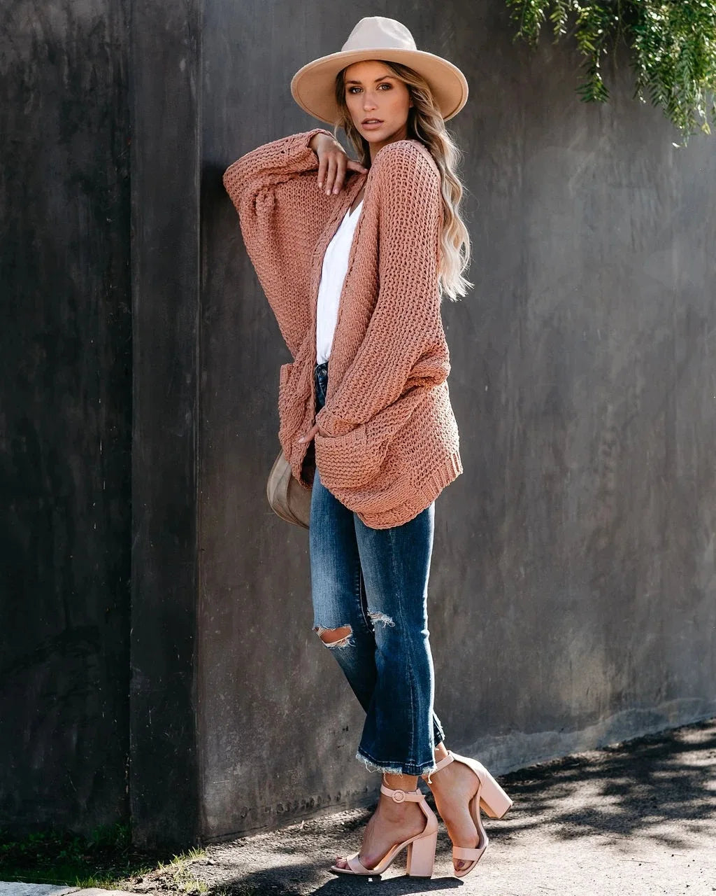 Cozy Slouch Knit Boho Cardigan