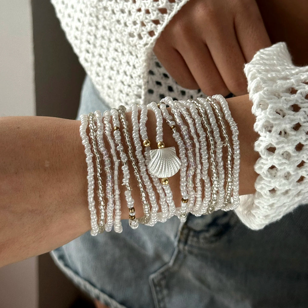 Boho Beaded Wrap Bracelet – Multi-Strand Adjustable Bangle