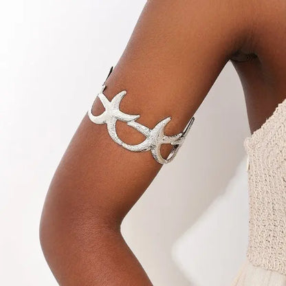 🌟 Boho Goddess Arm Cuff – Starfish & Serpent Styles