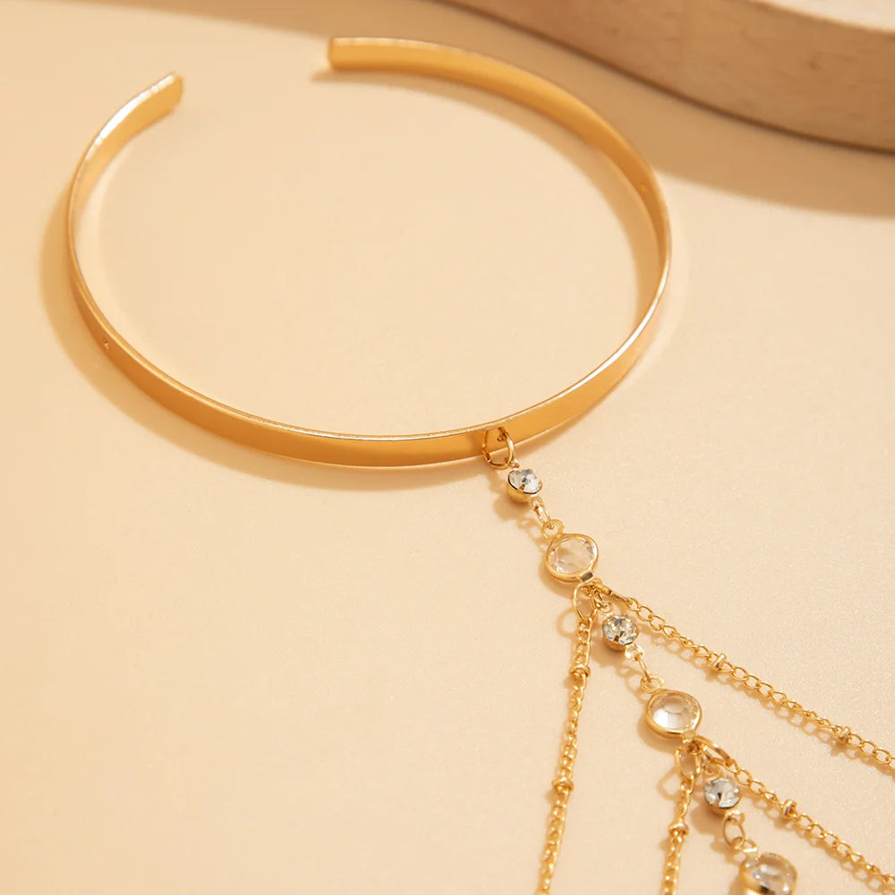 Goddess Chain Drape Arm Cuff – Gold or Silver