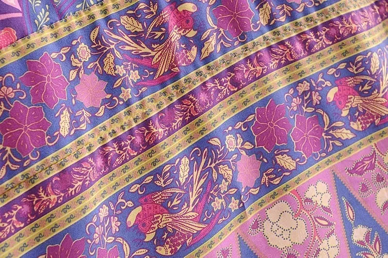 Boho Breeze Purple Maxi Dress